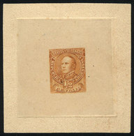 ARGENTINA: GJ.97, ½c. Justo José De Urquiza, DIE PROOF On Thin And Translucent Paper Glued To Card, THIRD STAGE (definit - Other & Unclassified