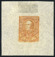 ARGENTINA: GJ.97, ½c. Justo José De Urquiza, DIE PROOF On Very Thin And Translucent Paper, Dark Orange, VF Quality! - Andere & Zonder Classificatie