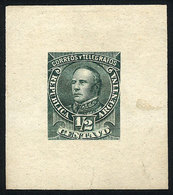 ARGENTINA: GJ.97, ½c. Justo José De Urquiza, DIE PROOF Printed On Medium Paper, THIRD STAGE (definitive), In Dark And Da - Other & Unclassified