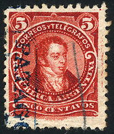 ARGENTINA: GJ.106, 5c. Rivadavia, Type II, With Rectangular Cancel Of PATAGONES, VF Quality - Other & Unclassified