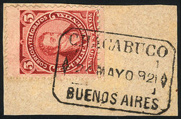 ARGENTINA: GJ.106, 5c. Rivadavia, Type II, On Fragment With Rectangular Datestamp Of CHACABUCO, VF Quality - Altri & Non Classificati