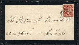 ARGENTINA: GJ.106, 5c. Rivadavia, Type II, On Cover Sent From Gualeguaychú To Estación Gilbert, San Justo, On 11/MAR/189 - Autres & Non Classés