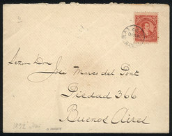 ARGENTINA: GJ.106, 5c. Rivadavia, Type II, On Cover Sent From ZÁRATE To Buenos Aires On 10/MAY/1892, VF Quality - Altri & Non Classificati
