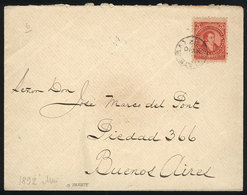 ARGENTINA: GJ.106, 5c. Rivadavia, Type II, On Cover Sent From ZÁRATE To Buenos Aires On 10/MAY/1892, VF Quality - Otros & Sin Clasificación