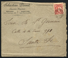 ARGENTINA: GJ.106, 5c. Rivadavia, Type II, On Cover Sent From Buenos Aires To Santa Fe On 29/JUN/1891, With Several Back - Other & Unclassified