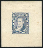 ARGENTINA: GJ.112, 40c. Moreno, DIE PROOF In Light Blue, Medium Paper, VF Quality - Sonstige & Ohne Zuordnung