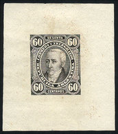 ARGENTINA: GJ.114, 60c. Posadas, DIE PROOF In Black-chestnut, Medium Paper, VF Quality - Andere & Zonder Classificatie