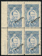 ARGENTINA: GJ.116MU, 5P Lamadrid, Marginal Block Of 4 With MUESTRA Overprint, VF Quality - Otros & Sin Clasificación