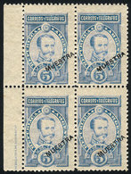 ARGENTINA: GJ.116MU, 5P Lamadrid, Marginal Block Of 4 With MUESTRA Overprint, VF Quality - Other & Unclassified