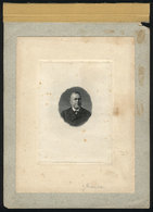 ARGENTINA: DIE ESSAY Of Portrait Of Guillermo Rawson (small Size), Not Used In The End, Glued To Page Of A Book Of Speci - Otros & Sin Clasificación