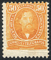 ARGENTINA: GJ.130, 50c. Mitre, Perf 11½x12, Unused, Without Gum, VF Quality - Autres & Non Classés