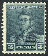 ARGENTINA: GJ.150, 2P. San Martín, Small Sun Wmk, Perf 11½, Very Nice - Autres & Non Classés