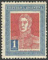 ARGENTINA: GJ.590, 1$ San Martín, Horizontal Honeycomb Wmk, VF - Other & Unclassified