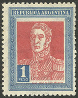 ARGENTINA: GJ.590, 1$ San Martín, Horizontal Honeycomb Wmk, VF - Altri & Non Classificati