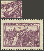 ARGENTINA: GJ.676a, ½c. Revolution Of 6 September 1930, With Variety "flag With Sun", VF Quality" - Autres & Non Classés