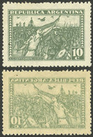 ARGENTINA: GJ.682, 10c. Revolution Of 6 September 1930, With Offset Impression On Back, VF Quality - Other & Unclassified