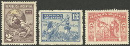 ARGENTINA: GJ.683+683A, 12c. Revolution Of 6 September 1930, In Blue And Slate Blue, Used, VF - Altri & Non Classificati