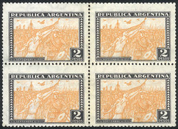 ARGENTINA: GJ.690, 2P. Revolution Of 6 September 1930, Unused Block Of 4, Without Gum, VF Quality - Otros & Sin Clasificación