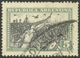 ARGENTINA: GJ.691ME, 5P. Revolution Of 6 September 1930, Used With Parcel Post Cancel, VF Quality - Other & Unclassified