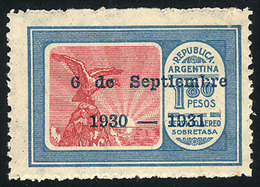 ARGENTINA: GJ.718, Airmail, 1.80P. Overprinted, VF Quality - Otros & Sin Clasificación