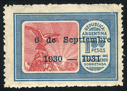 ARGENTINA: GJ.718, Airmail, 1.80P. Overprinted, VF Quality - Altri & Non Classificati