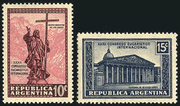 ARGENTINA: GJ.731 + 732, Eucharistic Congress, Cmpl. Set Of 2 Values, MNH, VF Quality - Other & Unclassified