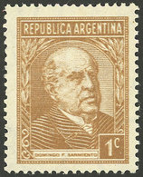 ARGENTINA: GJ.737, 1c. Sarmiento, With Uncatalogued Variety: Double Impression, VF, Very Rare! - Autres & Non Classés