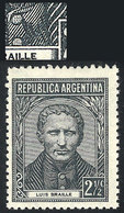 ARGENTINA: GJ.739a, 2½c. Louis Braille, With Variety: Shaded Vest, VF Quality - Autres & Non Classés