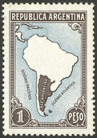 ARGENTINA: GJ.770, 1P. Map, Chalky Paper, VF Quality - Other & Unclassified