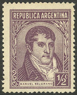 ARGENTINA: GJ.780, ½c. Belgrano, Straight Rays Wmk, VF Quality - Autres & Non Classés