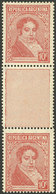 ARGENTINA: GJ.798EH, 10c. Rivadavia, Typographed, Unsurfaced Paper, Type B, Perf 13¼, Vertical Pair With Lined Gutter, V - Autres & Non Classés