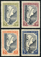 ARGENTINA: GJ.912/15, San Juan Earthquake Victims, Cmpl. Set Of 4 Values, The 5+50c. Stamp With A Small Hinge Mark, The  - Otros & Sin Clasificación