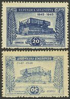 ARGENTINA: GJ.925, 20c. Centenary Of Rivadavia, With Offset Impression On Back, VF - Autres & Non Classés