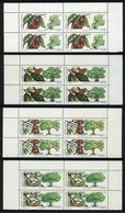 ARGENTINA: GJ.2652/2655, Trees, Set In Blocks Of 4 + Used On First Day Covers And Cards, VF Quality - Altri & Non Classificati