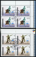 ARGENTINA: GJ.2766/2767, Olympic Games 100 Years, Set In Blocks Of 4 With First Day Postmarks, VF Quality - Other & Unclassified