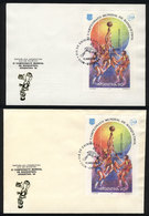 ARGENTINA: GJ.HB 91, World Basketball Championship In Argentina, Souvenir Sheet Used On A First Day Cover And Card, VF Q - Hojas Bloque