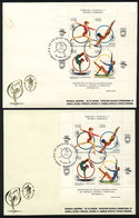 ARGENTINA: GJ.HB 98, ESPAMER '91 - Artistic Gymnastics, 2 Souvenir Sheets Used On 2 Different FDC Of Different Size And  - Hojas Bloque