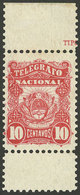 ARGENTINA: GJ.1, 10c. Telégrafo Nacional, Type A, VF Quality - Telegraph