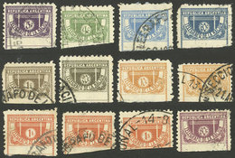 ARGENTINA: 10 Used Stamps Of Telégrafo De La Nación, Different Values, VF Quality - Telégrafo