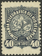 ARGENTINA: GJ.70, 40c. Compañía Telegráfica Del Río De La Plata, VF Quality, Very Rare! - Télégraphes