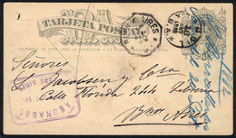 ARGENTINA: 4c. Postal Card Sent To Buenos Aires On 16/AP/1882, With Datestamp Of TANDIL (Buenos Aires) And Arrival Marks - Storia Postale