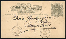 ARGENTINA: 4c. Postal Card Sent To Buenos Aires On 13/DE/1883, With Datestamp Of SANTA FE And Arrival Marks, VF Quality - Cartas & Documentos