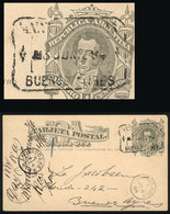 ARGENTINA: 4c. Postal Card Sent To Buenos Aires On 3/JUN/1884, With Rectangular Datestamp Of MARTÍN GARCÍA (Buenos Aires - Cartas & Documentos