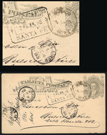 ARGENTINA: 4c. Postal Card Sent To Buenos Aires On 2/FE/1885, With Rectangular And Circular Datestamps Of SAN CARLOS (Sa - Storia Postale