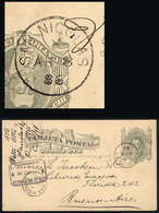 ARGENTINA: 4c. Postal Card Sent To Buenos Aires On 8/AP/1886, With Datestamp Of SAN NICOLÁS (Buenos Aires) And Arrival M - Lettres & Documents