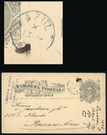 ARGENTINA: 4c. Postal Card Sent To Buenos Aires On 13/MAY/1886, With Green Datestamp Of AZUL (Buenos Aires) And Arrival  - Cartas & Documentos