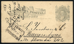 ARGENTINA: 4c. Postal Card Sent To Buenos Aires In JUL/1886, From Rosario, No Dispatching Cancel But With Arrival Marks, - Cartas & Documentos