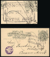 ARGENTINA: 4c. Postal Card Sent To Buenos Aires On 24/SE/1886, With Rectangular Datestamp Of CONCORDIA And Arrival Marks - Cartas & Documentos