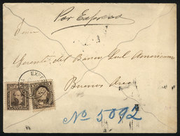 ARGENTINA: EXPRESS Cover Sent From Córdoba To Buenos Aires On 12/MAY/1891, Franked With 1c. Vélez Sarsfield (GJ.101) And - Cartas & Documentos