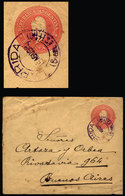 ARGENTINA: Stationery Envelope Used On 15/AU/1898 With Double Circle Datestamp Of "LAPRIDA" (Santiago Del Estero), To Bu - Lettres & Documents